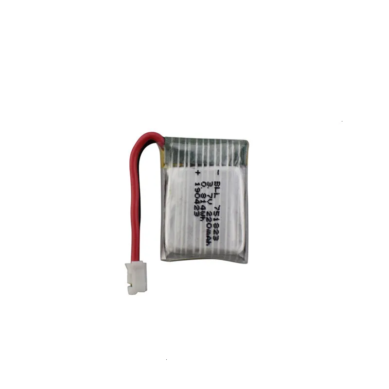 3.7V 220mah LIPO 배터리, 충전기 포함 E010 T36 NH010 F36 H36 RC 드론 배터리 HS210 SANROCK GD65A atoyxat-66 751823