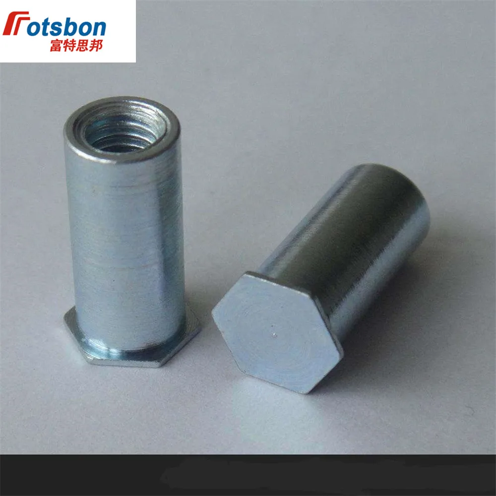 BSO-M6-20 Hex Rivet Blind Hole Threaded Standoffs Self Clinching Feigned Crimped Standoff Server Cabinet Sheet Metal Spacer Vis