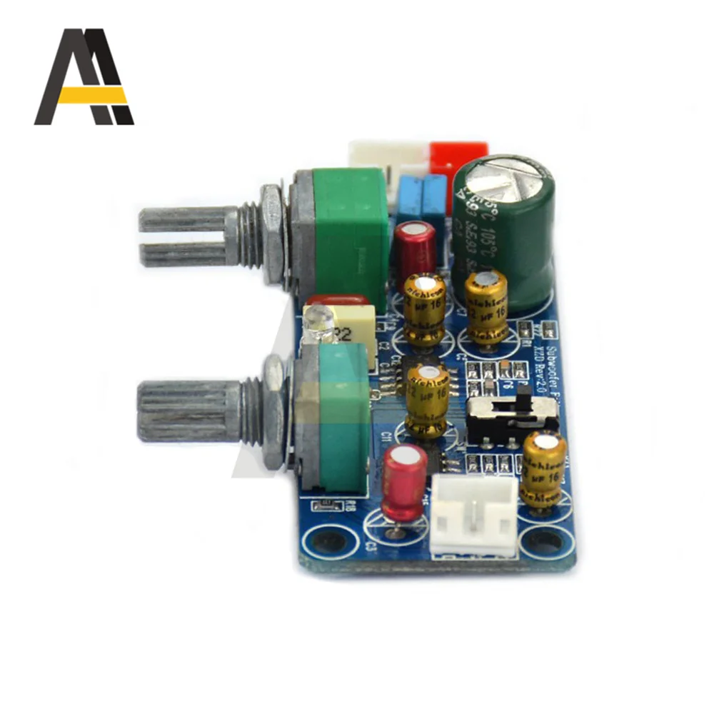 DC 9-32V Low Pass Filter Bass Subwoofer Preamp Amplifier Board Single Power Preamplifier With Bass Volume Adjustment Module