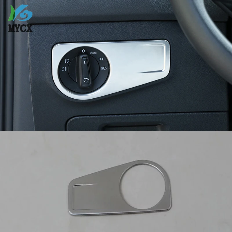 

For Volkswagen Tiguan L MK2 2017 2018 2019 detector car cover front Headlamp light switch Internal Trim frame lamp panel