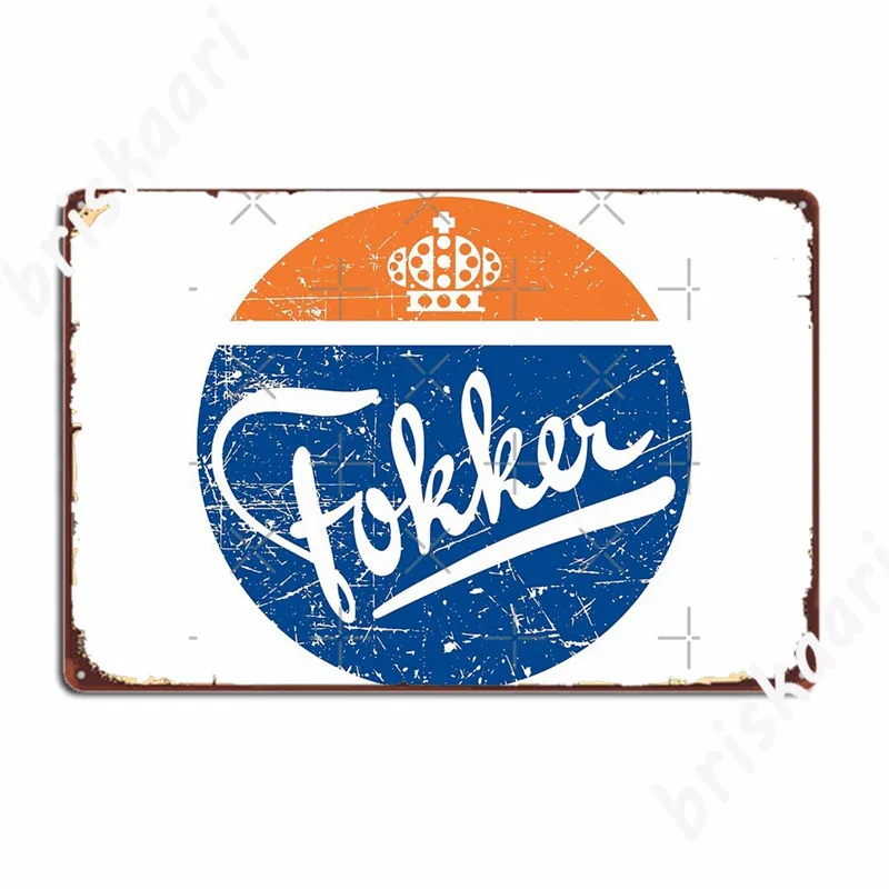 Fokker Flugzeugwerke Triplane Logo Metal Signs pub Cave pub Classic Tin sign Posters