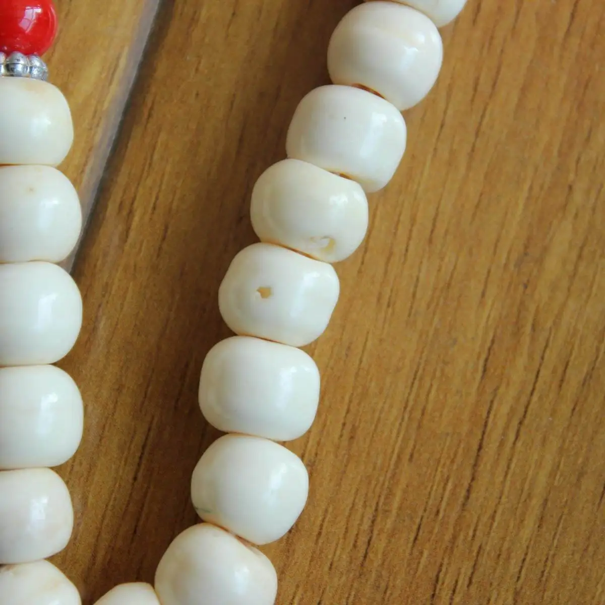 ML209 Tibetan 108 Mala Natural White Yak Bone Beads Rosary 10mm*8mm Beads Prayer Necklace