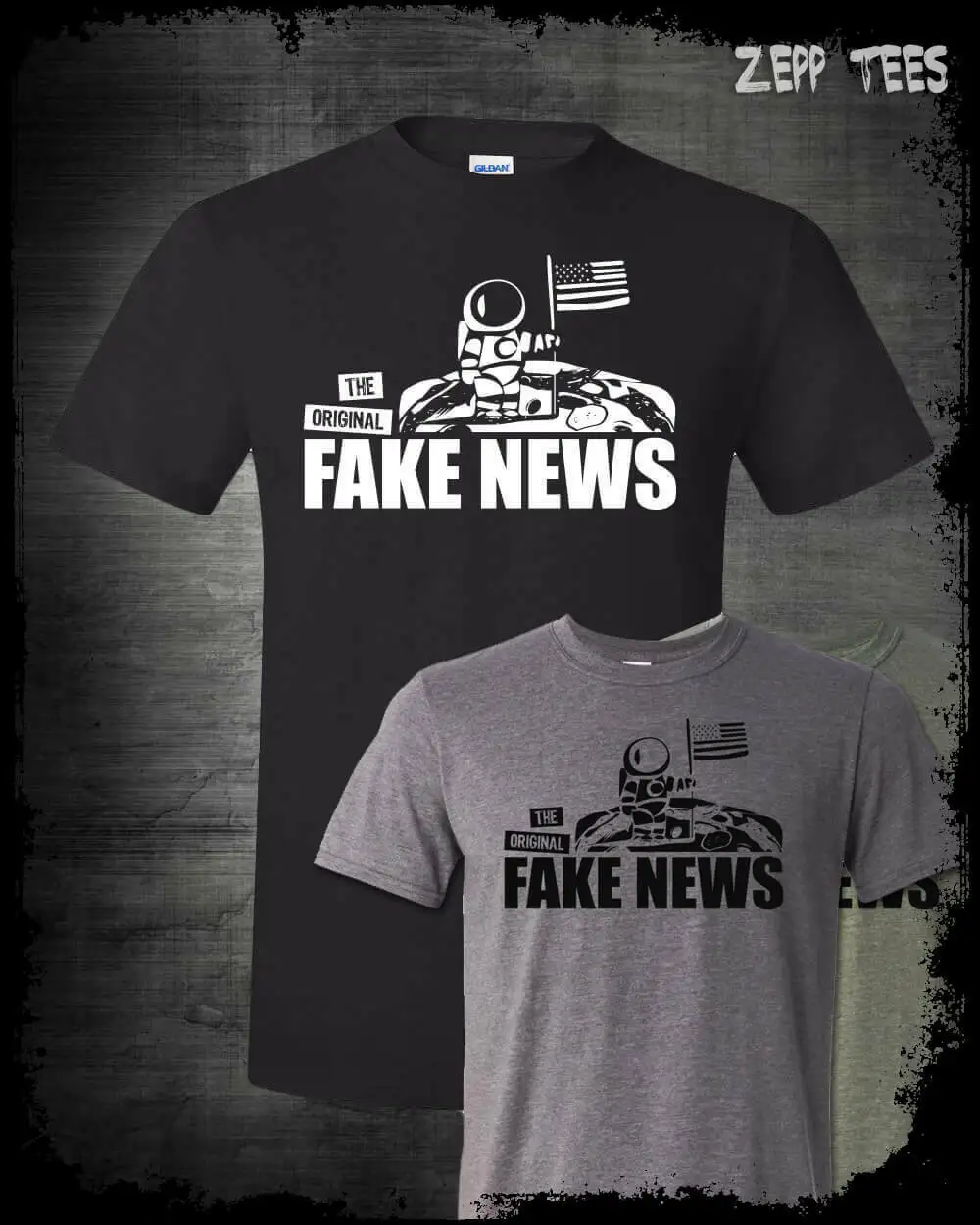 Moon Landing Hoax Shirt Astronaut Space Funny Scam Usa Fake News Truther