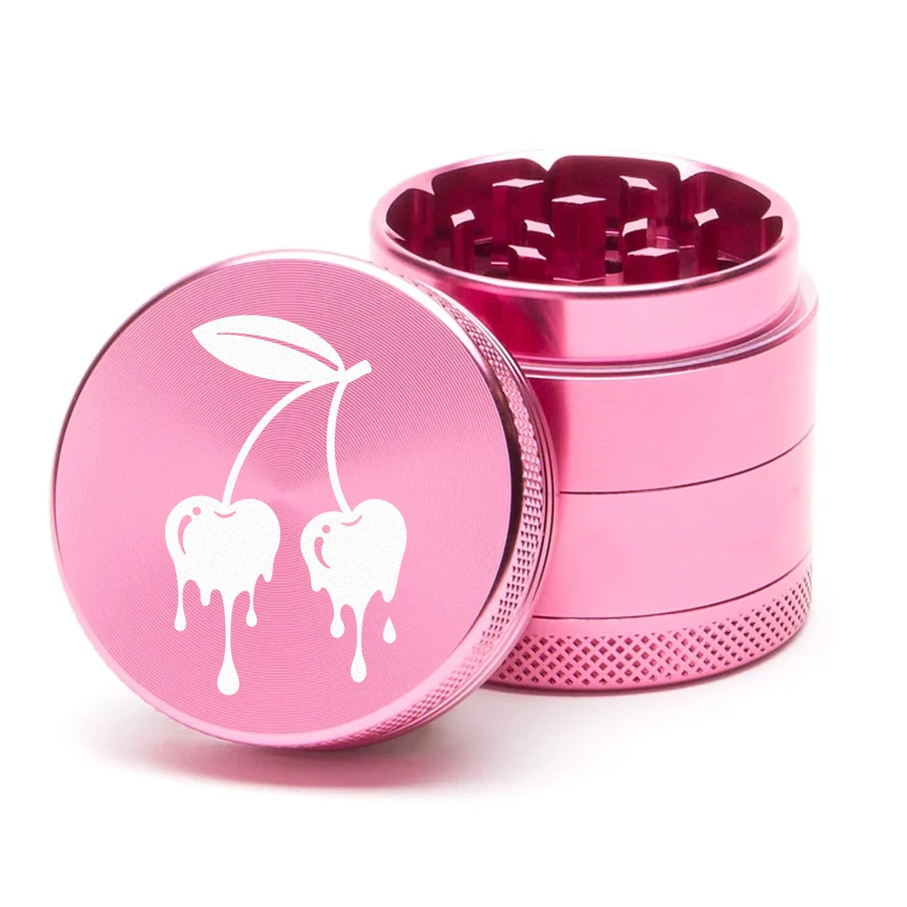 2023 NEW Cute Cherry Pink Grinder Aluminum Alloy 4 Lays Spices Grinders Tools Gifts For Men Women Household Accessories Dropship