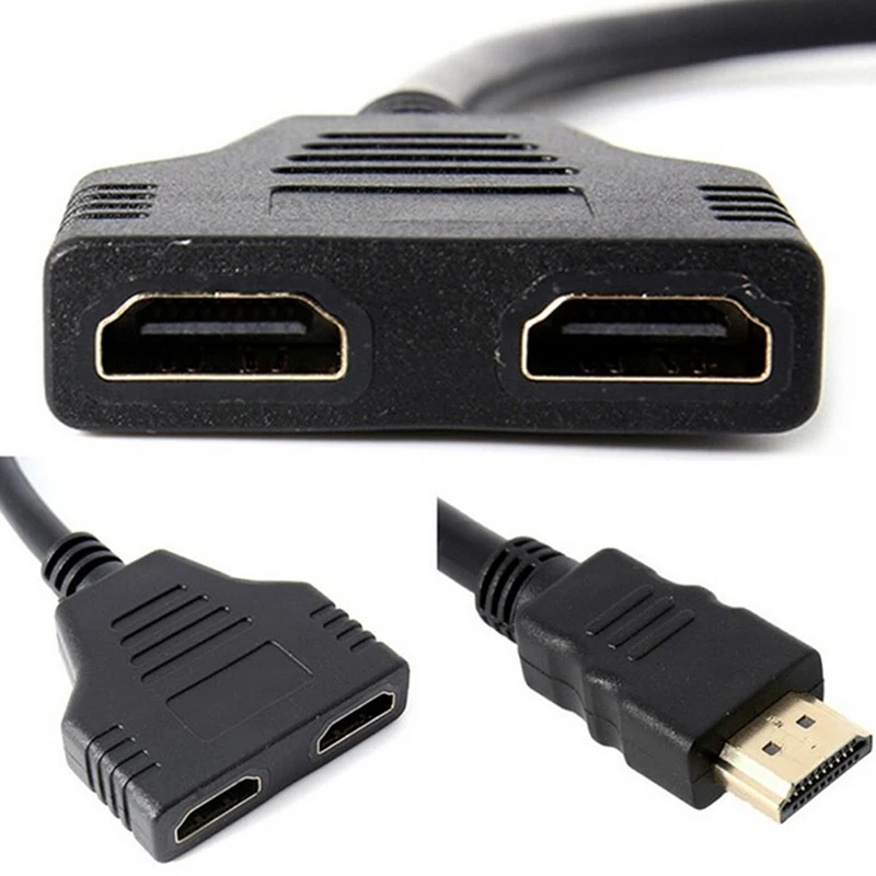 Collectie Kabel HDMI-compatible Splitter Cable 1 Male To Dual  2 Female Y Splitter Adapter In HDMI-compatible Hd Led Lcd Tv