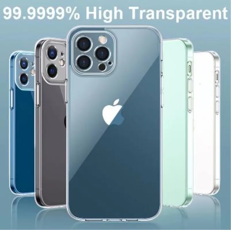 Clear Silicone Soft Case For iPhone XS Max XR X 12 11 pro 7 8 Plus 6 S 6S 5 5S 5SE 6Plus 7Plus 8Plus 12pro 12max TPU Back Cover