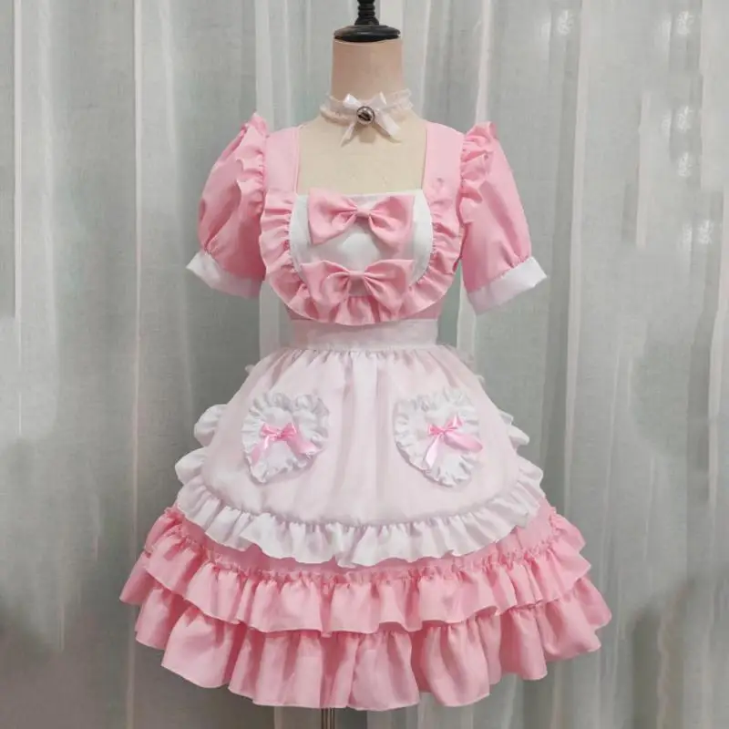 cute maid dress Puppy Maid Cosplay Dress Pink Blue Cotton Candy Kawaii Babe main image 1