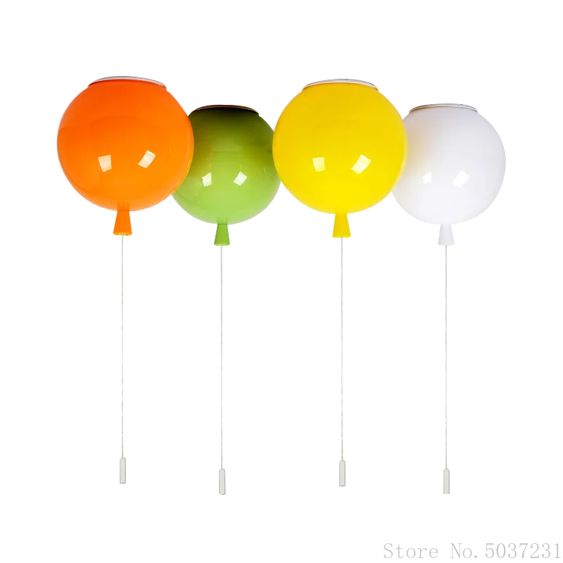 Modern Simple Ceiling Lamp Acrylic Balloon Lamp Bedroom Wall Lamp LED Children\'s Kids Room Lights Decoration Color Balloon Lamp