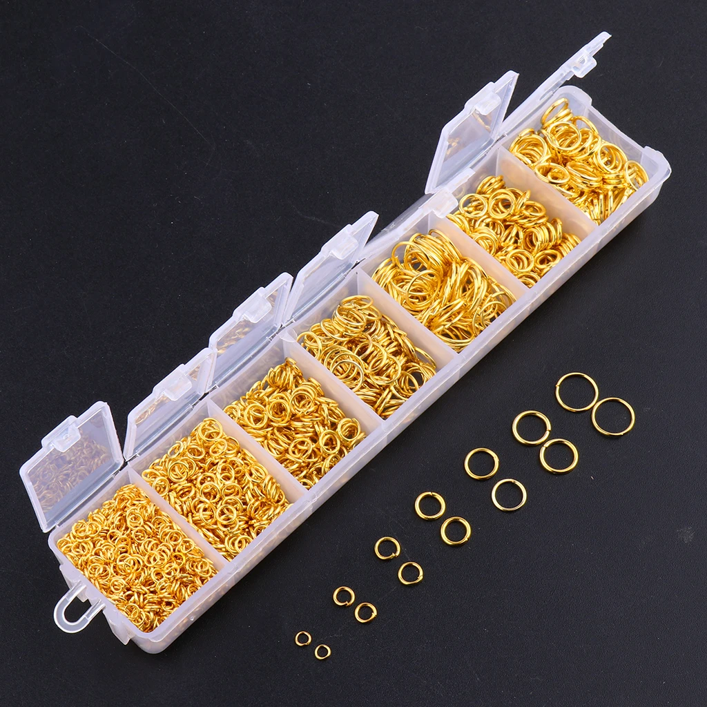 1500 Pieces Spring Washers Open Jump Rings Jump Rings for Jewelry, Handicrafts