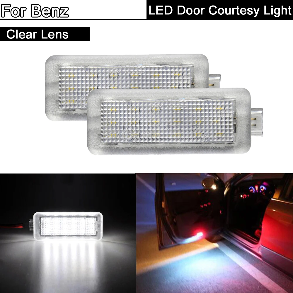 Lampe de bienvenue à LED blanche pour Mercedes Benz CLS-aqW218/X218 CLA aqC117, éclairage sous porte, 2 pièces