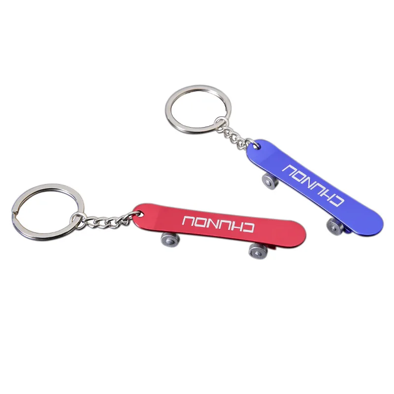 1Pcs 3 Colour Creative Multi-Function Metal Bottle Opener Finger Skateboards Toys Fashion Portable Car Key Chain Decoration