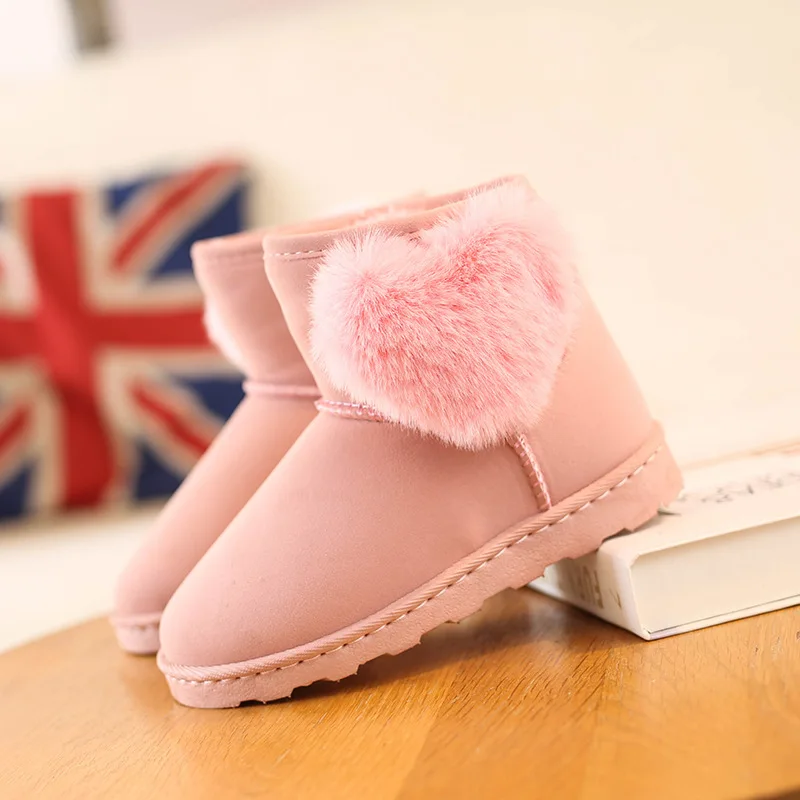 Children's Shoes Snow Boots 2021 New Winter kids Thick Plush Shoes Girls Warm Shoes Short Boots Parent-child shoes Mom and Child