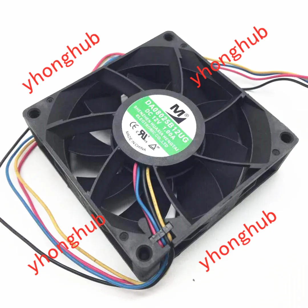 

M / Huaxia Hengtai DA08025B12UG DC 12V 1.00A 80x80x25mm 4-Wire Server Cooling Fan