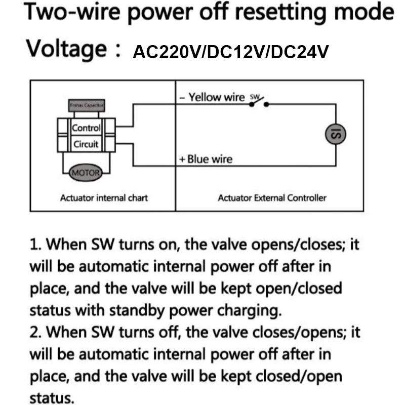 1/2" 3/4" 1" 2" Normalerweise geschlossenes motorisiertes Kugelventil 220V 12V 24V 2-Draht-Messing-Elektrokugelventil ersetzt Magnetventil – Detail 1