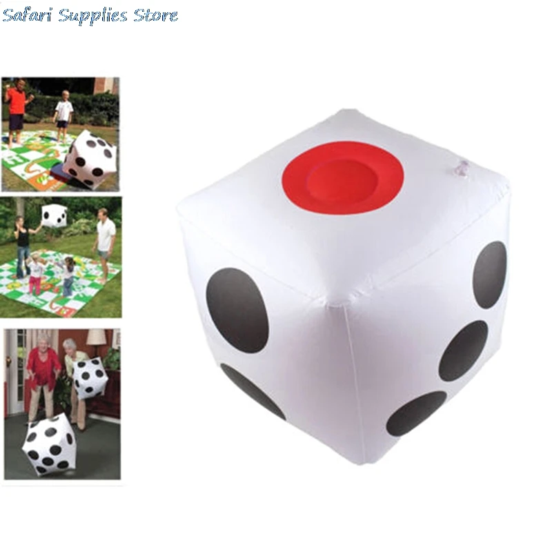 35cm Inflatable Multi Color Blow-Up Cube Big Dice Toy Stage Prop Group Game Tool Casino Poker Party Decorations Pool Beach Toy