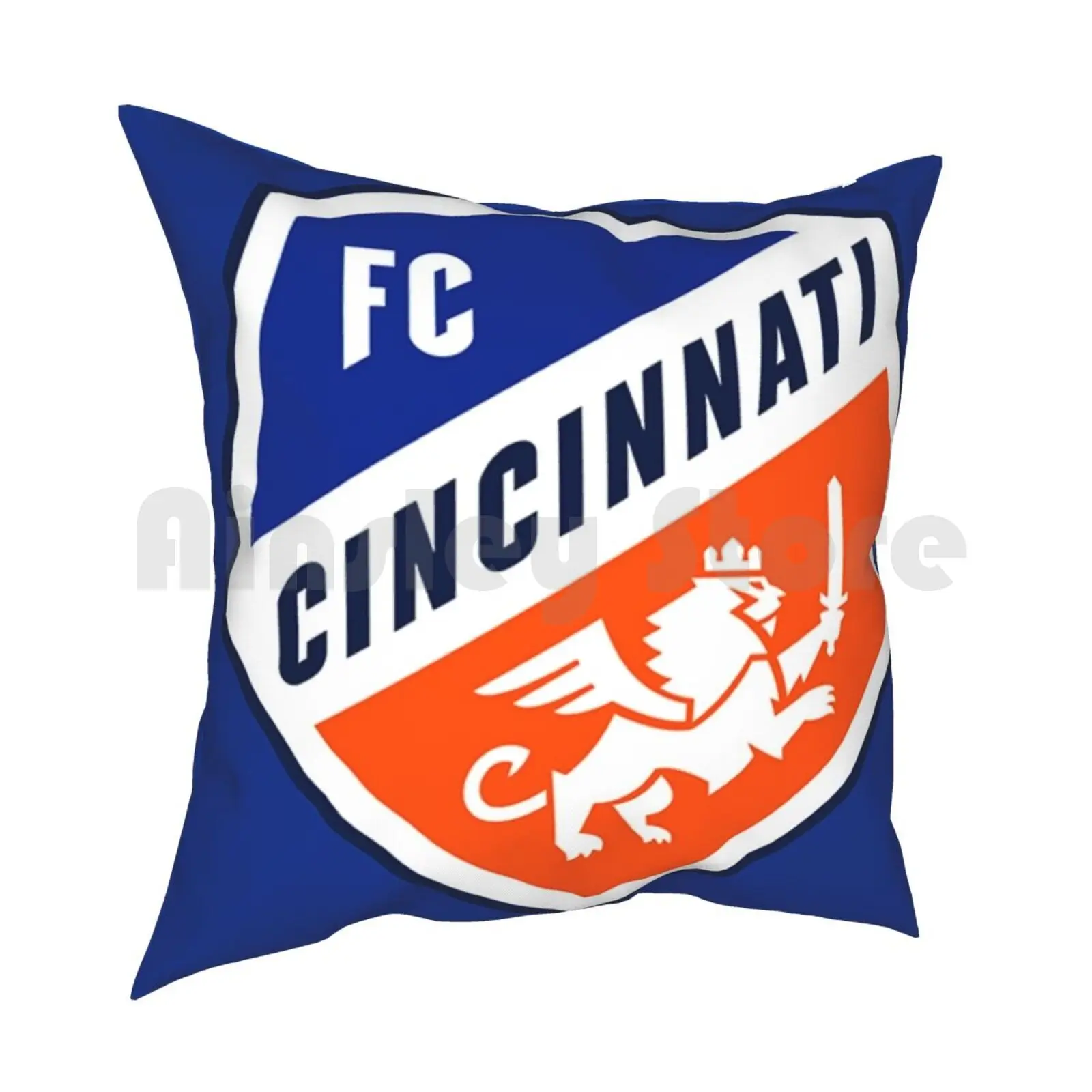 Cincinnati Badge ( Blue ) Pillow Case Printed Home Soft Throw Pillow Cincinnati Mls Major Soccer Football Uses States