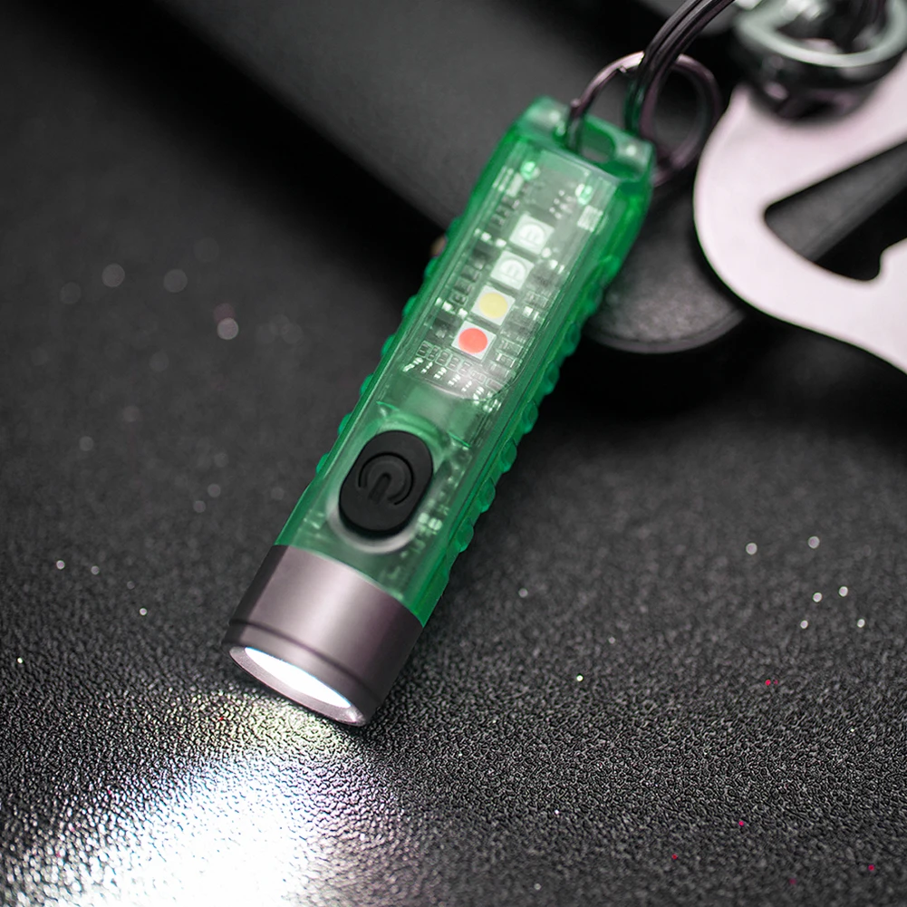 

LED Mini Flashlight Key Chain Portable Torch Outdoors Waterproof Built-in Battery USB Rechargeable Hiking Camping Flashlights