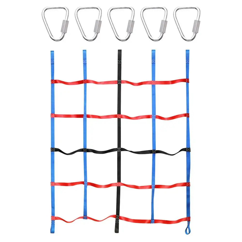 Children Climbing Net Rainbow Nylon Outdoor Kids Physical Training DIY Climbing Accessories Ninja Rope Arm Training 145X185CM