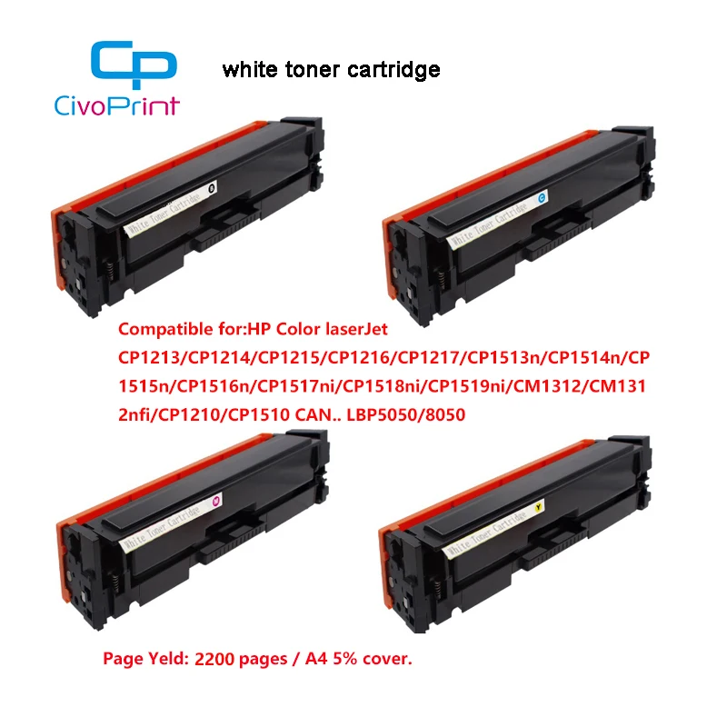 Imagem -02 - Civoprint 125a Cp1210 Cb540a Branco Cartucho de Toner Compatível para hp Color Laserjet 1213 1214 1214n Cp1215 1216 1217 1312 1510