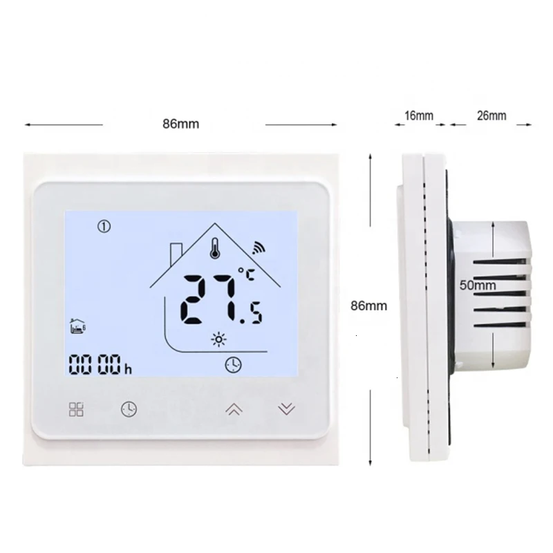 Smart Thermostat WiFi Temperature Controller Smart Life APP Remote Control for Electric Heating Works with Alexa Google Home 16A