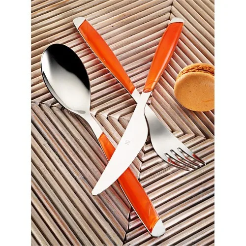 30 piece (6 Persons) fork Spoon Knife Set Orange Cutlery Set Spoon Fork Set Kitchen Utensils Sets Tableware Sets