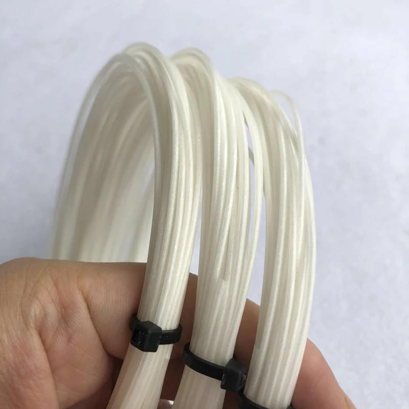 20pcs White color tennis string soft feeling 1.30mm tennis rackets string elastic training durable tennis rackets strings