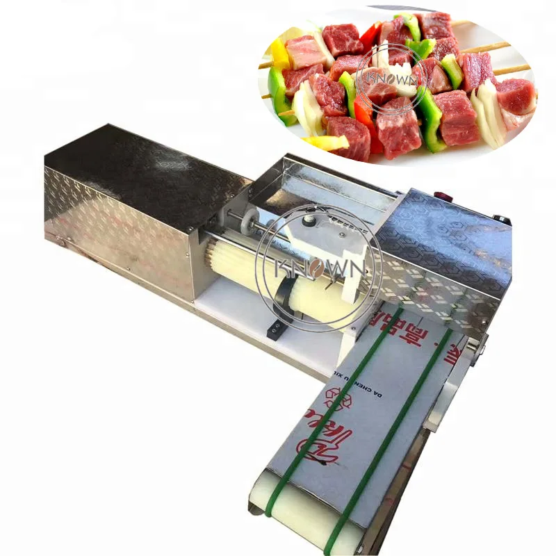 

Bamboo Skewer Making Machine Electric Meat Ball Vegetable Barbecue Kebab String Maker for Sale Support Tray Customize