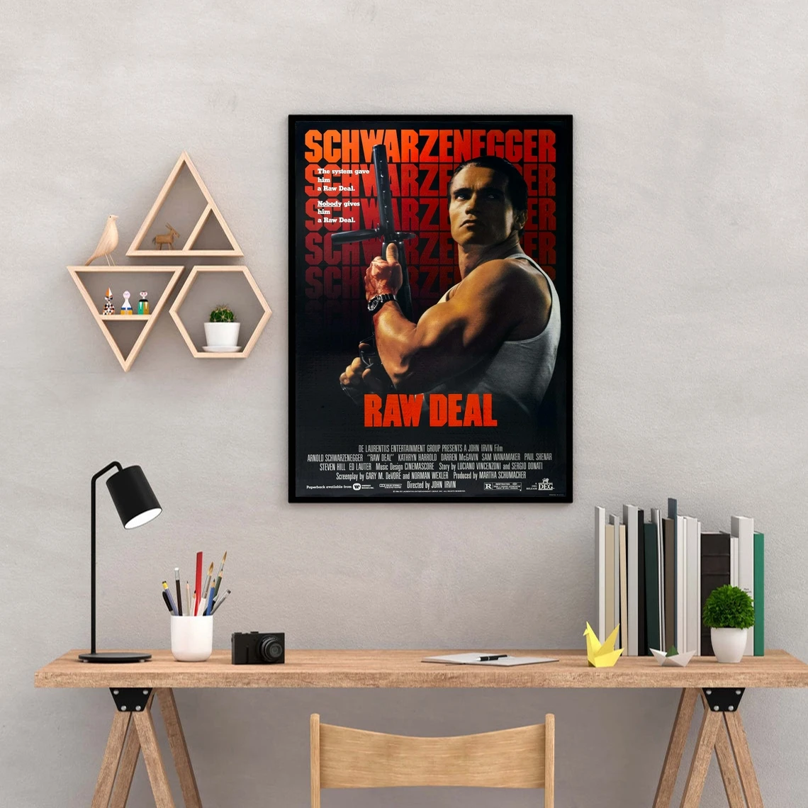 Raw Deal Arnold Schwarzenegger Classic Movie Poster Canvas Art Print Home Decoration Wall Painting ( No Frame )