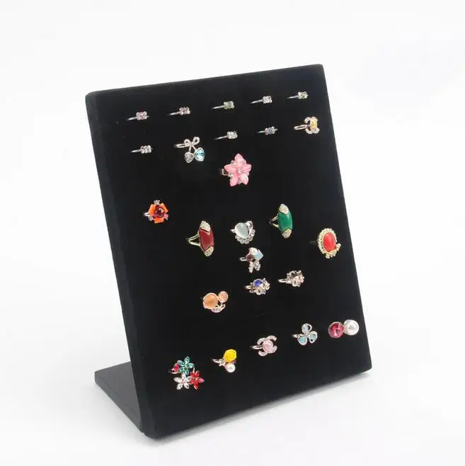 Fashion  Hot Sale L-shaped Rings Necklaces Jewelry Display Stand Shelf Showcase Fingers Rings Holder Rack Stock