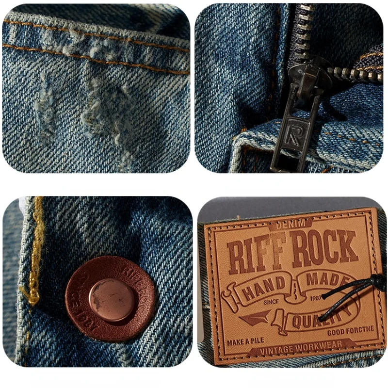 Autumn and Winter New Straight Denim Trousers All -Matching Casual Japanese Tapered Men 's Trousers