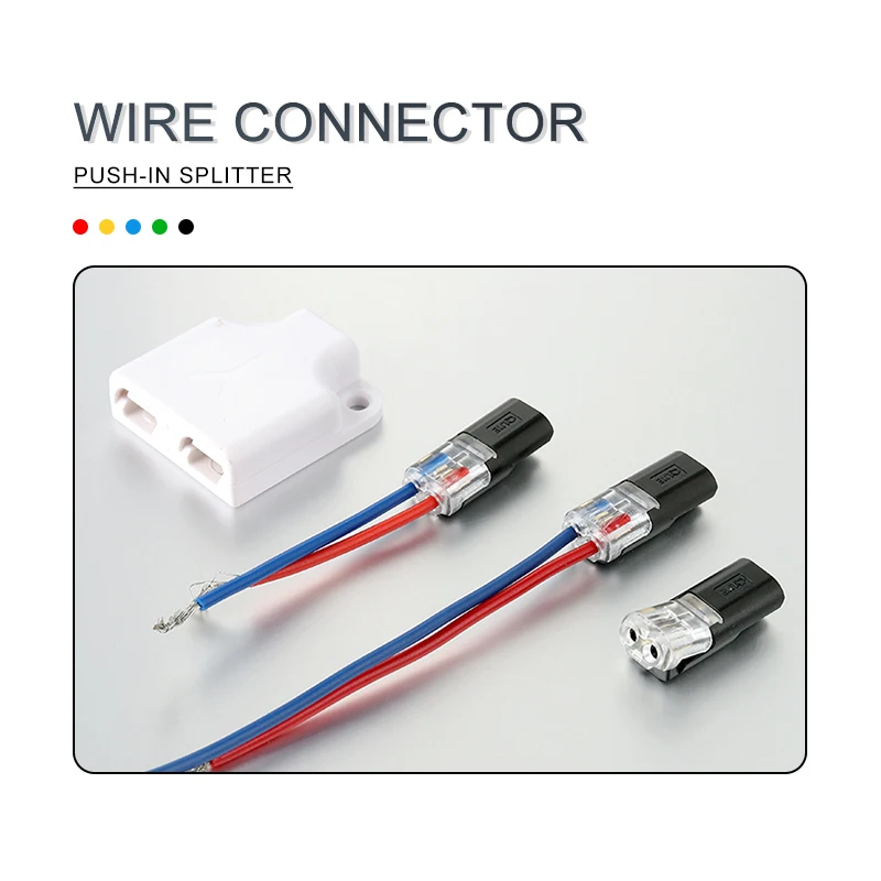 1pcs Quick Pluggable Splice LED strip Wire Connector Crimp Terminals for 22-20AWG Car Home Light Electric Splitter Connectors