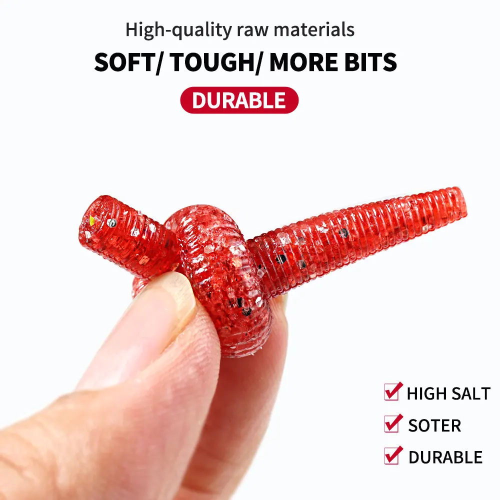 SUNMILE  Soft Fishing Lure 3/4inch Senko Worm Neko Rig  Lures Artificial Bait Silicone Shad Lure For Bass Fishing view 4