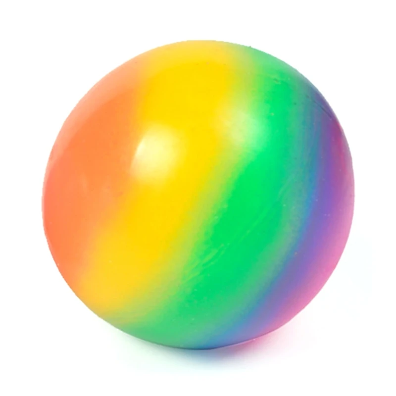 Colorful Rainbow Stress Balls Soft Foam TPR Squeeze Stress Relief Balls 97BE