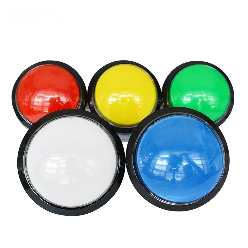 1pcs 60mm Game accessories button 60mm convex big circle with light button Pattle game machine big circle button switch reset