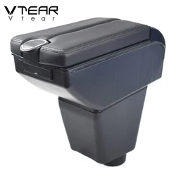 Vtear For Renault Clio 4/Clio 2 Armrest Car Central Storage Box Cup Holder Arm Rest Interior Car-Styling Decoration Accessories