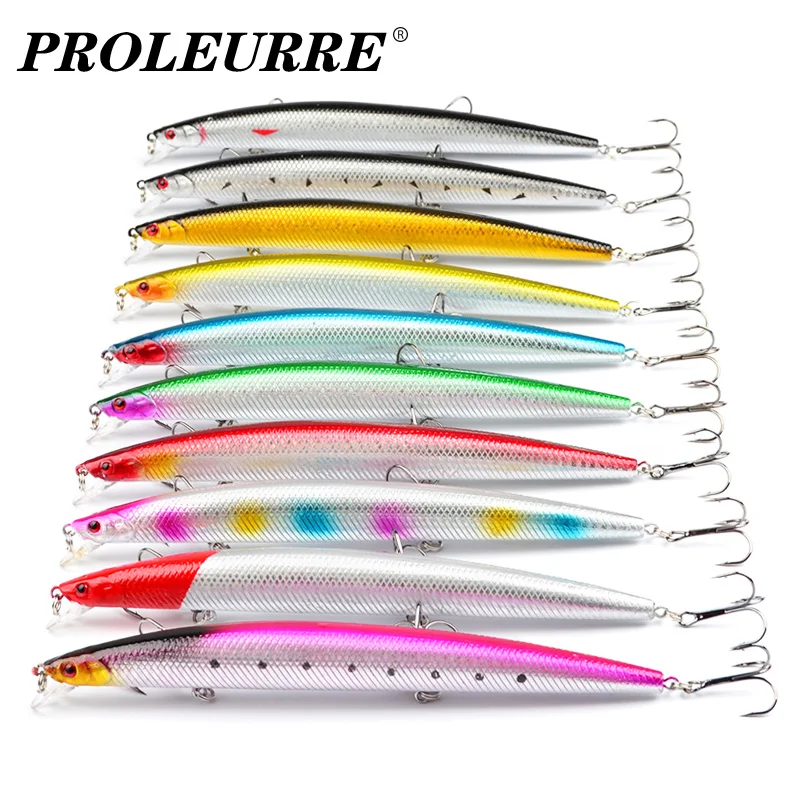 10pcs/Lot Mixed Colors Fishing Lure Set Fishing Hard Bait Big Minnow Floating Swing Crankbait Trolling Wobblers Crankbaits