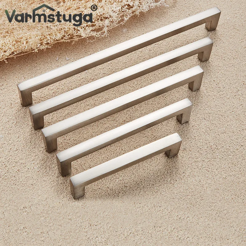 VARMSTUGA Cabinet Handles Kitchen Door Handles Drawer Knobs Aluminum Alloy Wardrobe Door Handles Brushed Modern Style Hardware