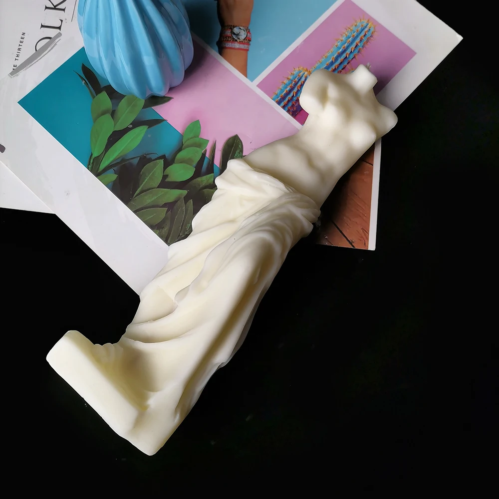 

European Style Silicone Candle Mold 3D Goddess Artist Plaster Mould DIY Household Decoration Craft Tools Venus De Milo