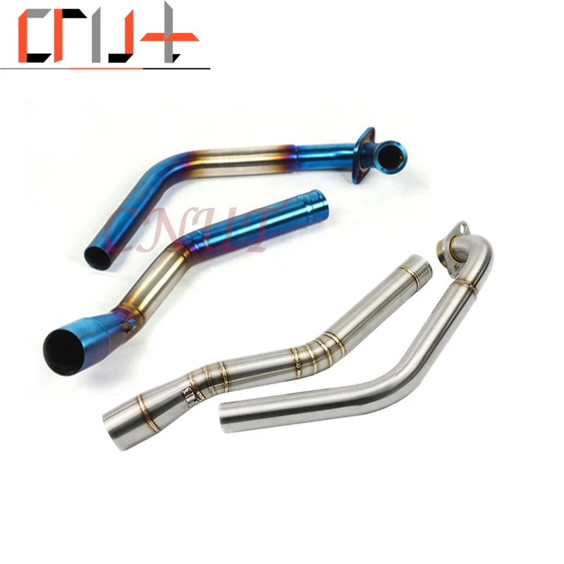 R15V2 Modified Motorcycle blue Exhaust Front Middle Stainless Steel  Muffler Slip On Full System For Yamaha R15V2 YZF R15V2