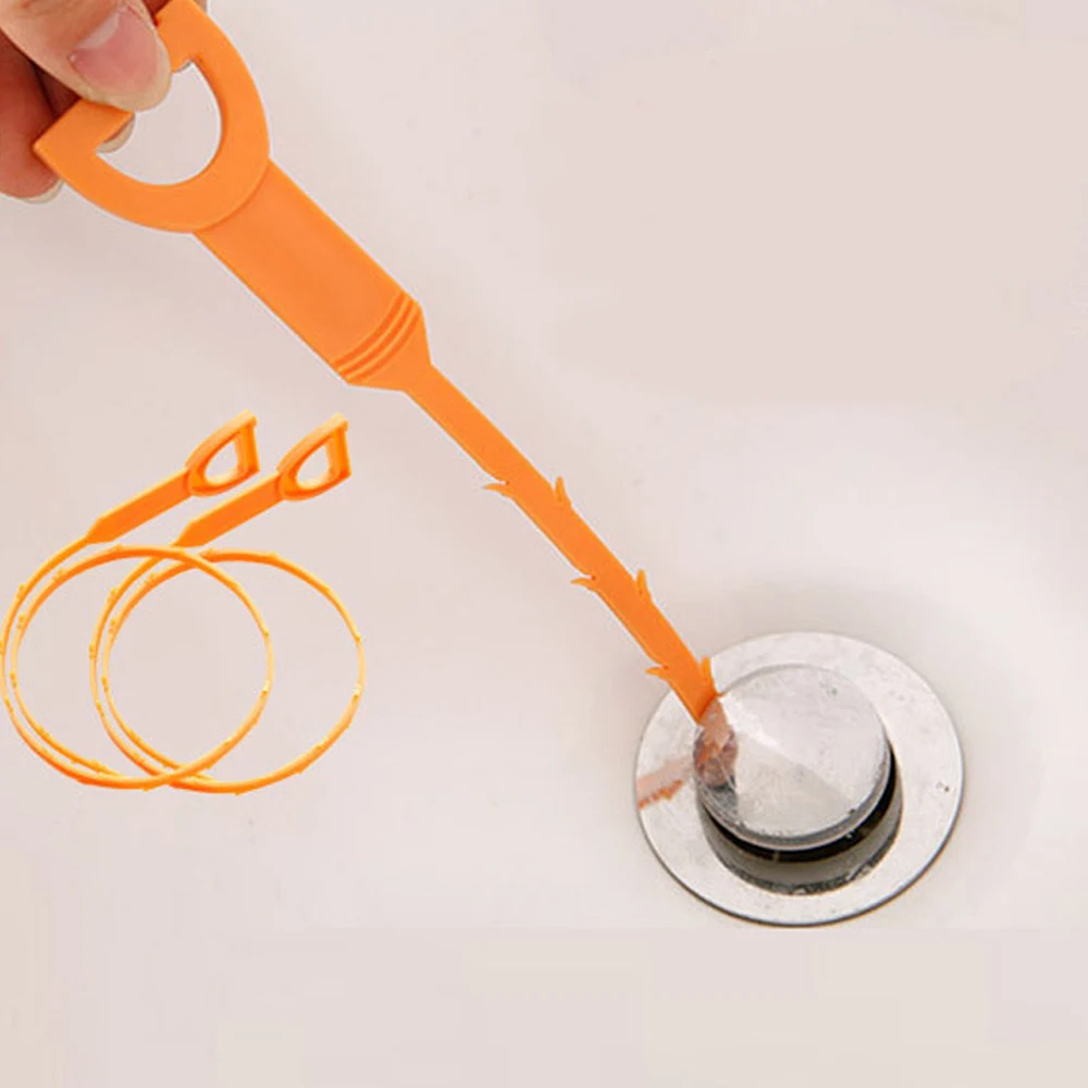 Kitchen Sink Cleaning Pipe Hook Cleaner Sticks Clog Remover Sewer Dredging Spring Pipe Hair Dredging Tool Bathroom Tool