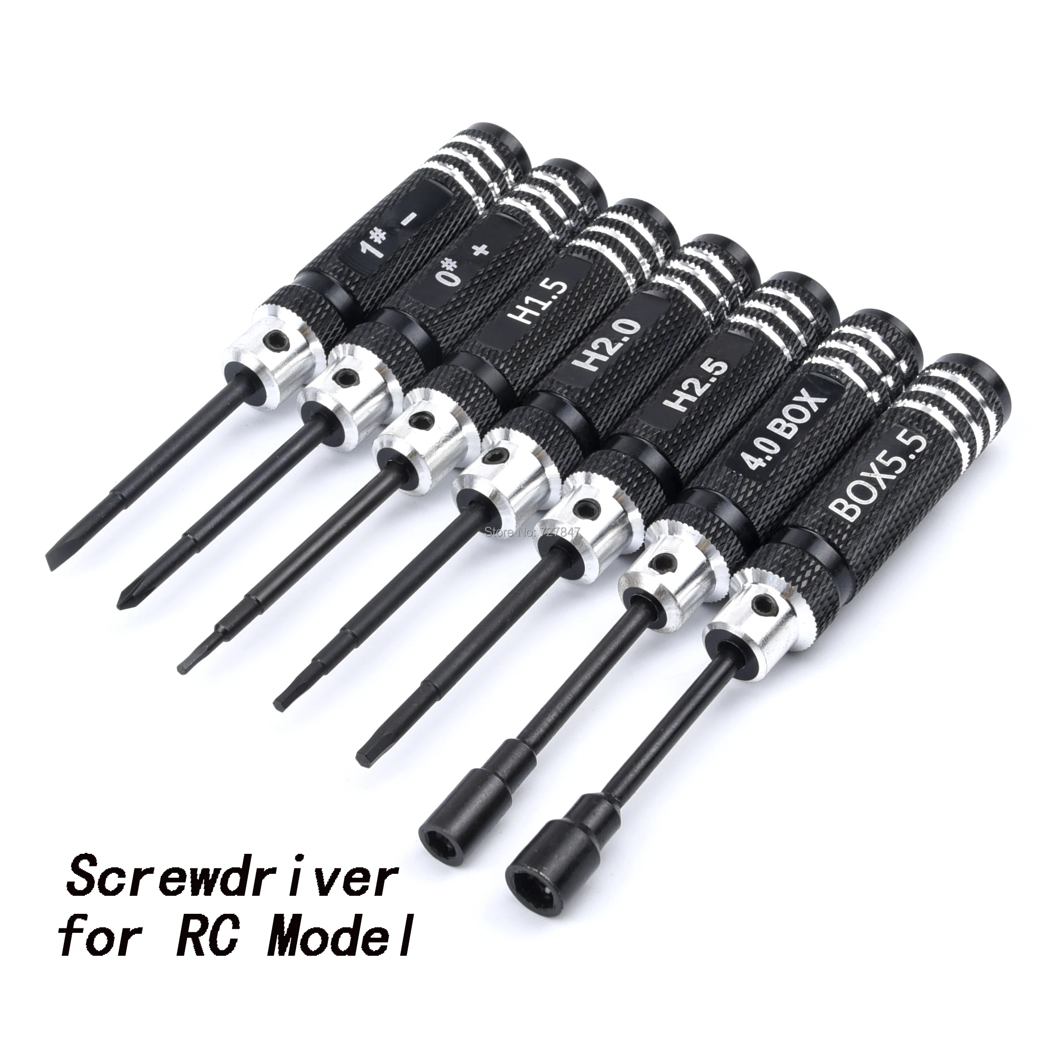 7pcs 0/1/1.5/2/2.5/4/5.5mm DIY Hexagonal Hex Screw Driver Tool Set Screwdriver For RC Models of Helicopters Aft Cars Helicopter