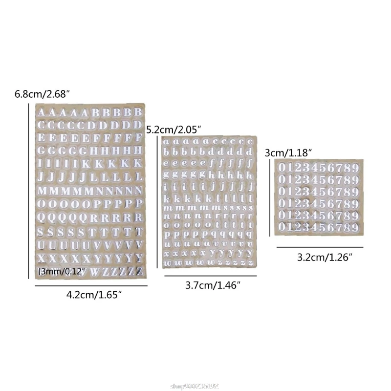5Pcs 3mm 문자 Chunky 반짝이 에폭시 수지 장식 스티커 영어 문자 번호 UV 에폭시 수지 충전 Mar02