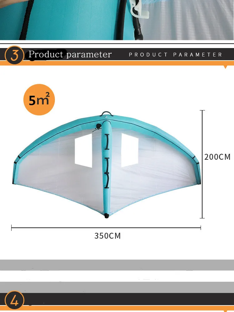 Lightweight Surfing Wing Foil Board, Surf Kites, 4M, 5m, 6m