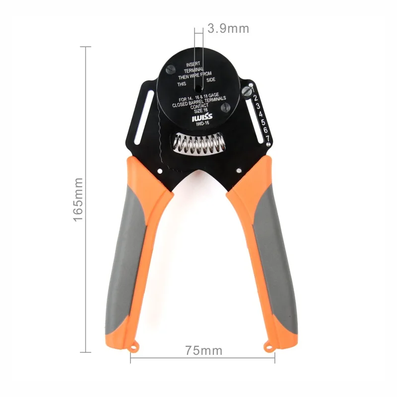 IWD-16 Suitable for Deutsch Connector Crimping Pliers Machining Car Terminal lathe Male and Female Pin 16# Mini Crimping Pliers