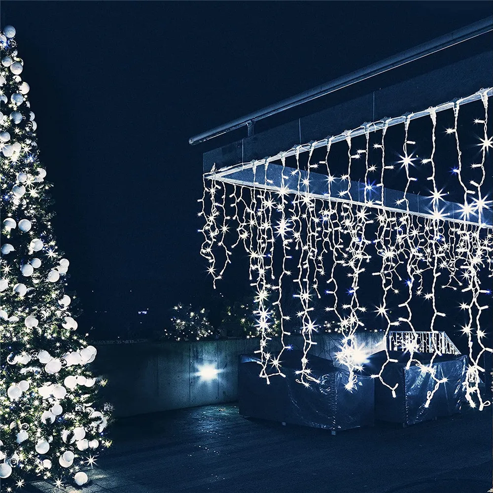 Christmas Decoration House Free Shipping Garlands For New Year Wave Lighting Strings 0.5-0.7M Droops Wedding Decoration