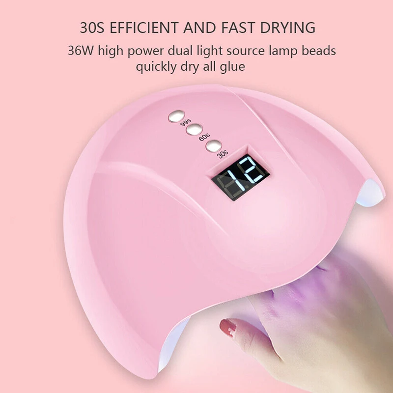 36W Nail Art USB Nail Lamp UV 12 Led Light Nail Gel Dryer Curing Polish Machine