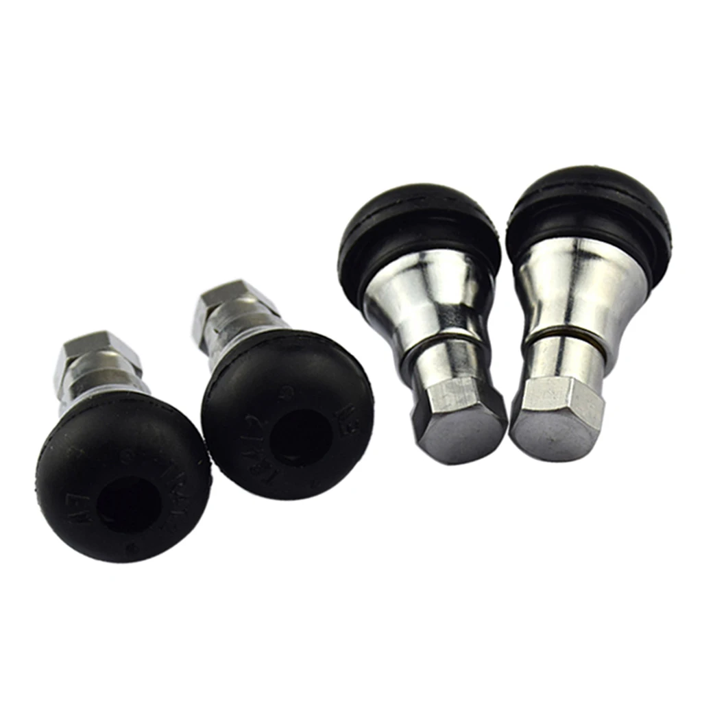 4 Pieces TR412AC 33mm Chrome Sleeve and Cap Short Valve Stem