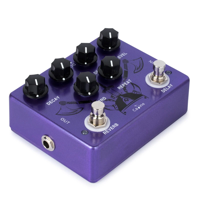 Caline CP-80 ragnarok reverb atraso guitarra efeito pedal acessórios de guitarra pedal de guitarra dupla