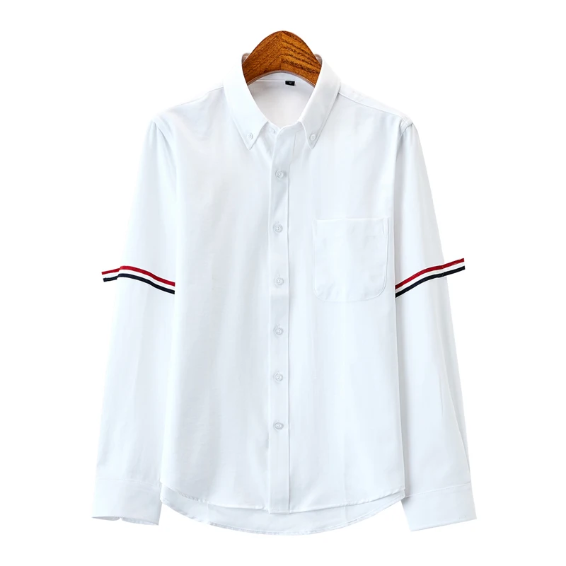 

Men's clothing Long sleeve Shirts for men tops Korean men Oversized White Oxford Hawaiian vintage shirt dress male CS65