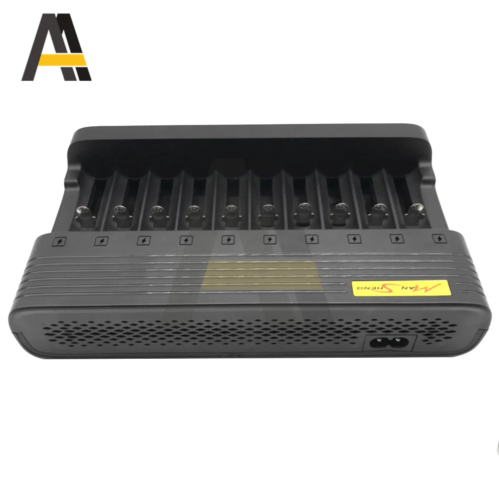 Imagem -04 - Carregador de Bateria de Íons de Lítio Recarregável 10 Slots Carregador Inteligente Universal para 18650 14500 16340 18500